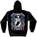 Military Hooded Sweat Shirt True Heros Pow Mia Black