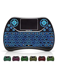 Mini teclado inalámbrico, teclado remoto con teclas multimedia, 2.4 GHz USB recargable, mando a distancia Android para TV Box, Mini teclado para Smart TV, IPTV, PS4, PC