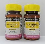 Mason Vitamins Slow Release Iron Compare to The Active Ingredients In Slow Fe, 60 Tablets (Pack of 2)