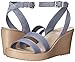 crocs Women's Leigh Wedge Sandal, Storm/Mushroom, 7 B(M) US