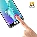 Stalion Samsung Galaxy S6 Edge+ Screen Protector Shield Tempered Liquid Glass Shatterproof Full Screen Frame Edge to Edge Armor Guard (Black Sapphire)(S6 Edge Plus 5.7
