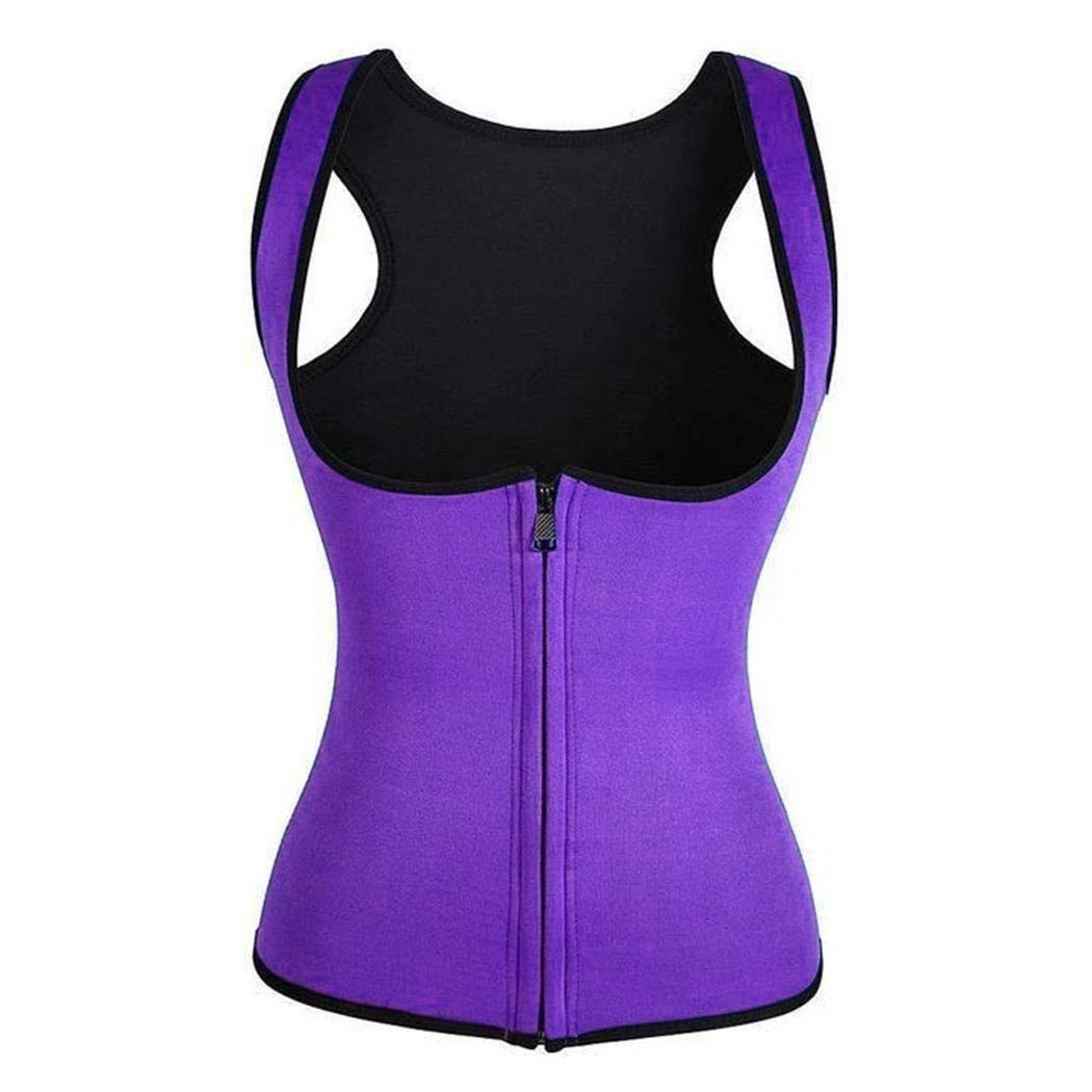 Dadiku Vest Corset Fitness Body Shaper Women Waist Trainer Workout Slimming Tops Purple