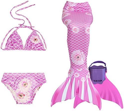 Xyfushi Girl's Swimsuit Sea-Maid Swimmable Mermaid Tail Bikini Shorts Monofin