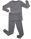 Leveret Marled Dk Grey 2 Piece Pajama 3 Years
