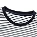 Zengjo Striped T Shirts for Men(L,White & Navy Stripes)