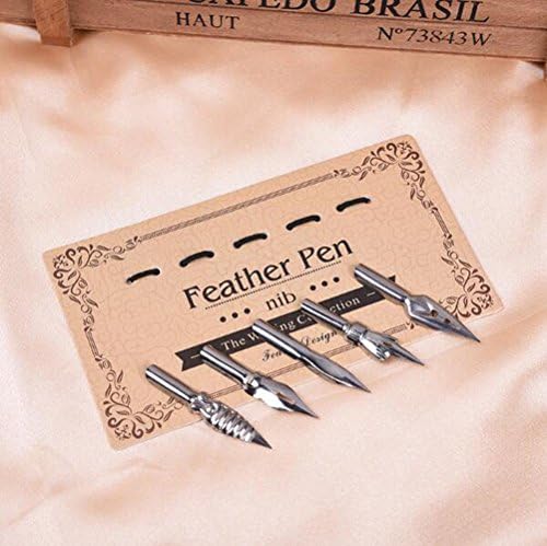 Vintage Antique Feather Pen Nibs Set,Five Creative Shape Nibs(Nibs Set)