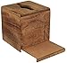 CRAFKART Wooden Plain Tissue Box Holder | Brown Square Shaped Wood Cover for Dining Table Bedroom Bathroom | Home Office Countertop Tabletop Dressers | Perfect Home Decor | Dining Table Accessories