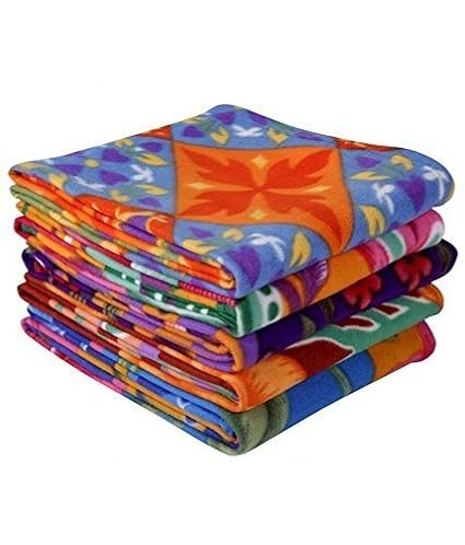 JaipurCrafts Printed Fleece Single Bed Super Lite Blanket, 60x90-inch (Multicolour) - Pack of 3