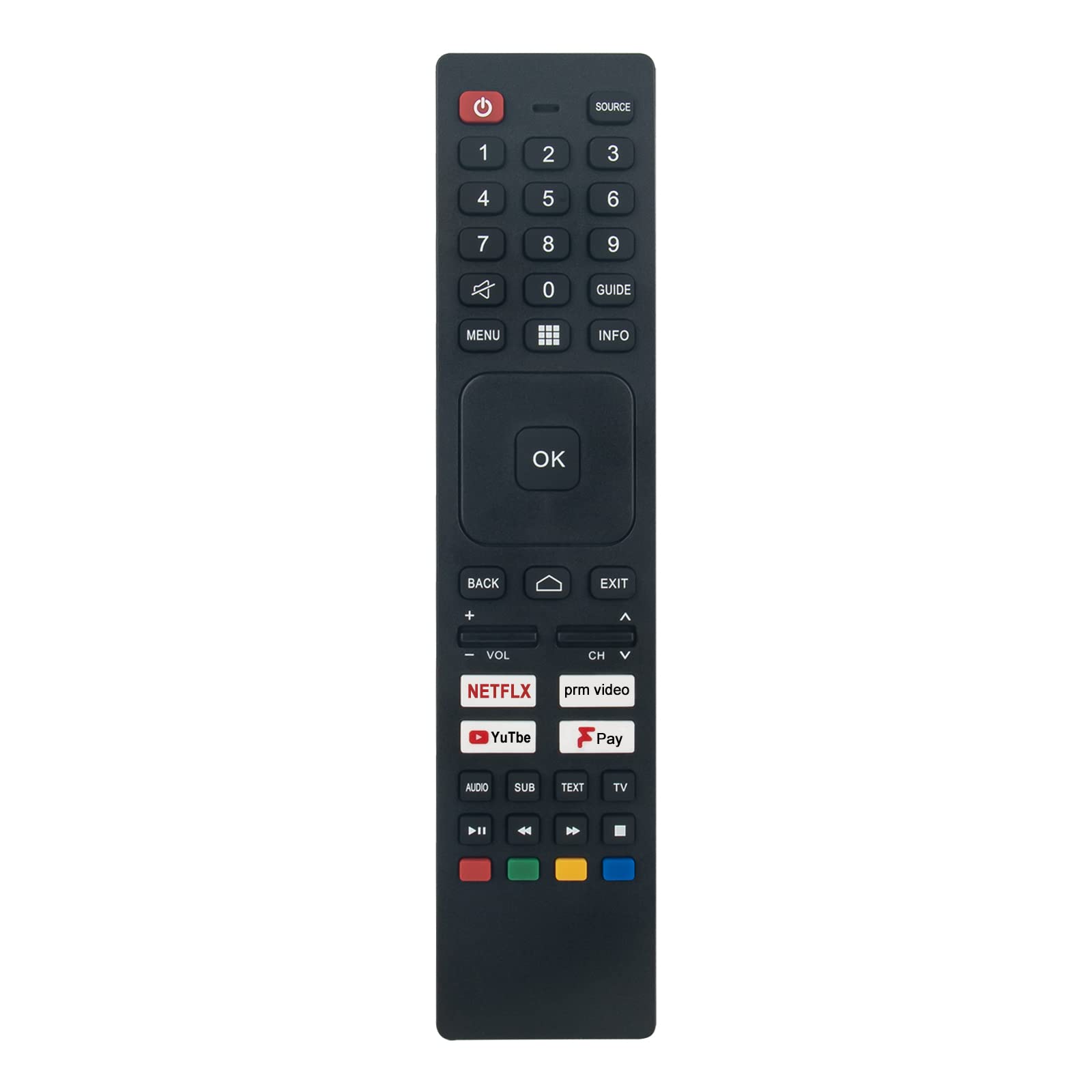 AULCMEET Replace Remote Control Work for SHARP TV SHWRMC0137N SHW/RMC/0137N 65EQ3EA 65EQ4EA 65EQ6EA 65EQ7EA 50EQ3EA 50EQ4EA 50EQ6EA 50EQ7EA 55EQ3EA 55EQ4EA 55EQ6EA 55EQ7EA 75EQ3EA 75EQ4EA