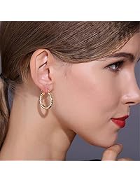 Hoop Earrings for Women, Teardrop Hoops Earrings,Gold Hoop Earrings Set,2 Pairs Hypoallergenic Loop Earrings