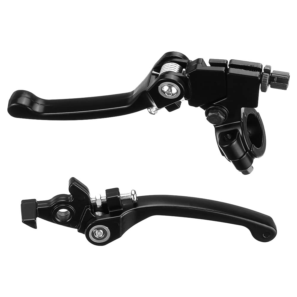 Ungfu Mall 2 Pc 7/8 Inch 22mm Handlebar Brake Folding Latch Clutch Lever for 125cc 140cc Pit Dirt Bike