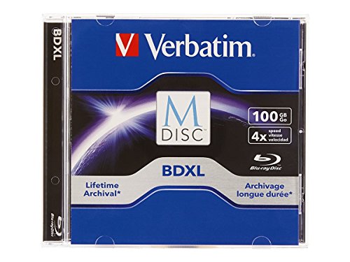 Verbatim m disc bdxl 100gb 4x 1 pack jewel case 98912