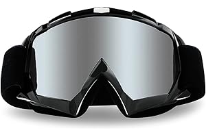 4-FQ Motorcycle Goggles for Dirt Bike, Motocross, ATV, Racing, and Ski - Windproof and Dustproof