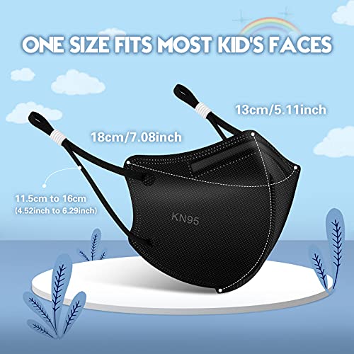 Kids KN95 Face Mask 25 Pack WWDOLL 5Layer Disposable Kids Masks with