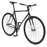 Retrospec Bicycles AMOK V2 CycloCross Convertible Single-Speed/Commuter Bike with Chromoly Frame, Matte Black, 54cm/Medium