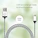 Cambond iPhone 8 Cable 3.3ft (1M) Long Durable Nylon Braided iPhone Cable Apple MFI Certified Lightning to USB Cable Charging Cord Data Sync 8 Pin for iPhone, iPhone 8 7 7 plus, iPad, iPod (Silver)