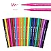 24 Pack Dual Brush Pen Art Markers - Colored Fine Tip Markers for Coloring Books, Drawing, Bullet Journal - Brush Pens for Sketching, Planner, Lettering