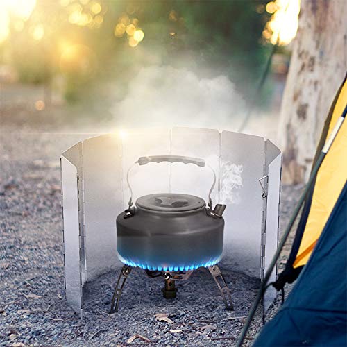 ZoZoMaiy Draagbare Outdoor Camping Fornuis Voorruit 10 Platen Opvouwbaar Outdoor Camping Fornuis Windscherm Aluminium… - Image 4