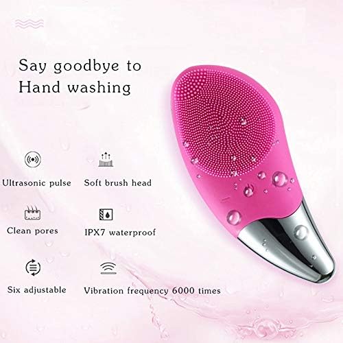 2 in 1 Sonic facial cleansing brush with face massager exfoliation Electric Rechargeable Polisher Scrubber (Facial Cleansing Brush - Image 4