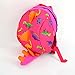 ZLMBAGUS 3-6 Year Old Little Kids Toddler Backpack Dinosaur Shaped Shoulder Satchel Bag with Safety Leash Anti-lost Daypack Purse Pink