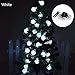 VIVII Solar String Light 20 ft 30 LED Crystal Ball Waterproof String Lights Solar Powered Fairy Lighting for Garden Home Landscape Holiday Decorations, White, 2 Pack