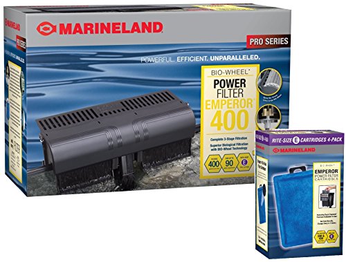 Marineland Emperor 400 GPH Power Filter / Cartridge Bundle