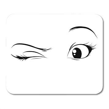 Amazon Com Boszina Mouse Pads Beautiful Black Blink Anime Eyes On