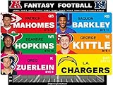 Fantasy Football Draft Board Kit 2019 - Full Color Board & High-Vis Labels