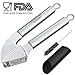 Garlic Press LOVKITCHEN Durable Stainless Steel Kitchen Garlic/Ginger Mincer Crusher and Peeler Set with Silicone Tube Roller Cleaning Brush