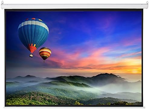 Crazyworldstore 100" Portable Projector Screen Adjustable Projection Screen Pull Up Foldable Stand (Electric 100" 4:3)