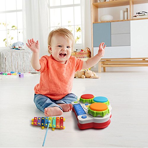 image for AMOSTING Learning Educational Development Musical Keyboard Drums Set f