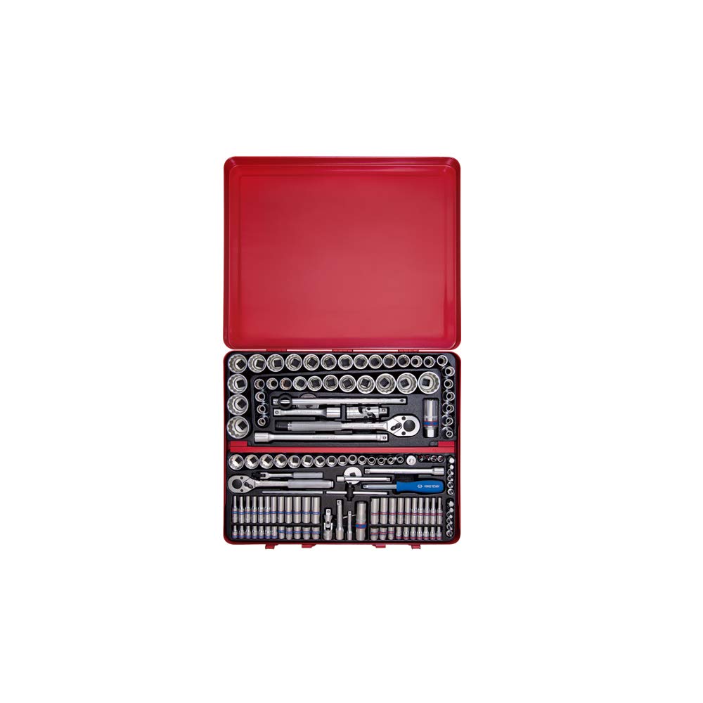 KING TONY 9033CR Socket, 1/4-3/8-1/2-inch, Set of 135