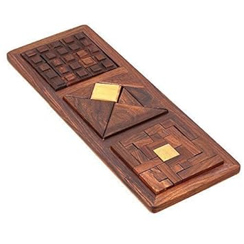 Wood Art Store Unique Toys 3 in 1 Wooden Blocks Jigsaw Puzzles for Kids Gifts for Boys and Girls
