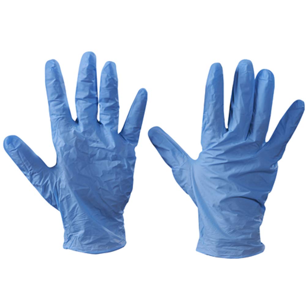 100 x Powder Free Disposable Vinyl Gloves (Blue) Small Amazon.co.uk