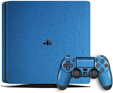 EasySkinz Gadgets WRAP MATT Azure Blue Metallic Skin for Sony Playstation 4 Slim (PS4 Slim)