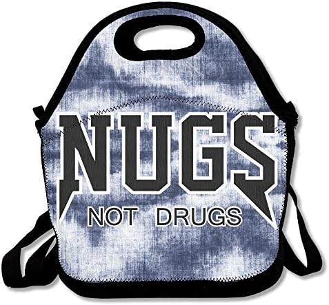 Onisea Yater Nugs Not Drugs Tie-dye Reusable Adjustable Waterproof Insulated Lunch Bag Lunch Tote Lunch Box For Adults Men Women Girls Boys Kids