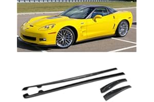 VXMOTOR for 2005-2013 Chevrolet Corvette C6 Z06 ZR1 Style ABS Side Skirts Bodykit Duraflex