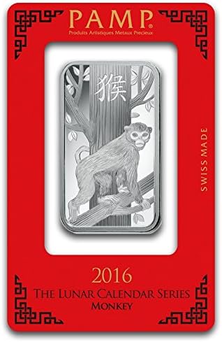 PAMP Suisse (Year of the Monkey) 1-oz-Silver Bar