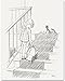 Lone Star Art Stairs - Winnie the Pooh 11x14 Unframed Nursery Art Print