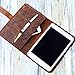 Floral Tooled Leather 2022 ipad pro 12.9 case, Leather ipad 10th gen case covers, Leather iPad mini 6 case, Brown 606
