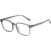 Dollger Blue Light Blocking Glasses Women Men Computer Eyeglasses TR90 square frame Clear Lens Eye Protection