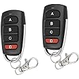 Bkiyougo Universal Duplicator Remote Garage Door Remote, 433.92 Mhz Remote for Gate, Remote Control Key Fob, Replacement Garage Door Electric Gate, Cloning Remote Control Keychain(2 PCS)