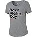 NIKE Sportswear Girls' Have a Nike Day Scoop Tee, Dark Grey Heather/Black, Medium