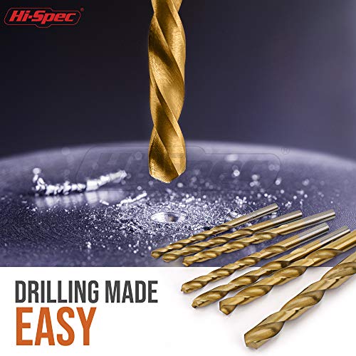 HiSpec 99 Piece SAE Multi Drill Bit Set. 14 Sizes from 1/16in to 3/8in