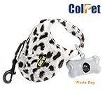 Retractable Dog Leash - Colpet CP-DL01 Retractable Tangle Free Dog Leash One Button Break and Lock, 16ft for Small Medium Large Dogs up to 110bl, Zebra