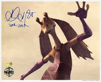 Ahmed Best Autographed 8x10 Star Wars Senator Binks Photo w/Jar Jar Inscription
