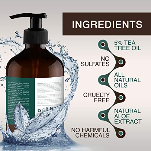 Tea Tree Oil Body Wash Helps Athletes Foot, Ringworm, Jock Itchy