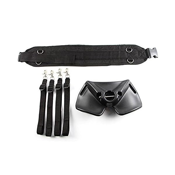 Pellor-Stand-Up-Offshore-Fishing-Gimbal-Padded-Fighting-Belt-Waist-Rod-Holder-Shoulder-Back-Harness-Black-Black-Small-Waistline-30-46inch