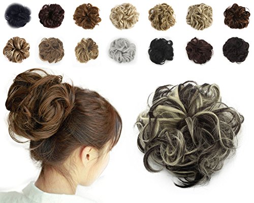 Haironline Scrunchie Bun up Do Hair Piece Hair Ribbon Ponytail Extensions Wavy Curly