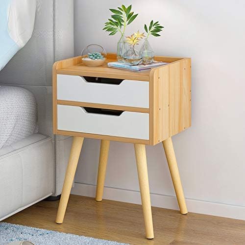Amazon Com Ktol Classic Nightstand Sofa Side End Table With 2 Drawer Stable Easy Assembly Bedside Table With 4 Table Legs 21 2 Accent Table Multifunction Storage Shelf Mdf Bedroom Accessories Kitchen Dining